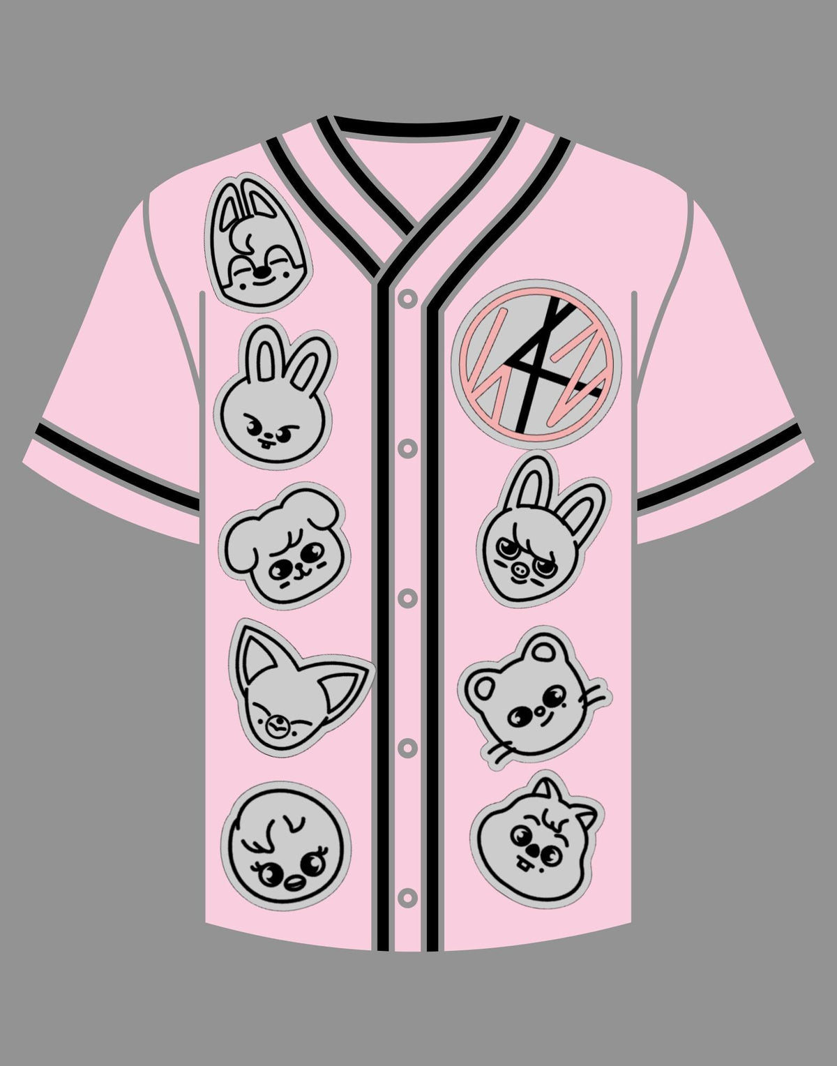 SKZOO Jersey Rhinestoned Stray Kids Inspired | K-Pop STAY Fan Made Jersey Shirt | SKZ Merch | Concert Outfit
