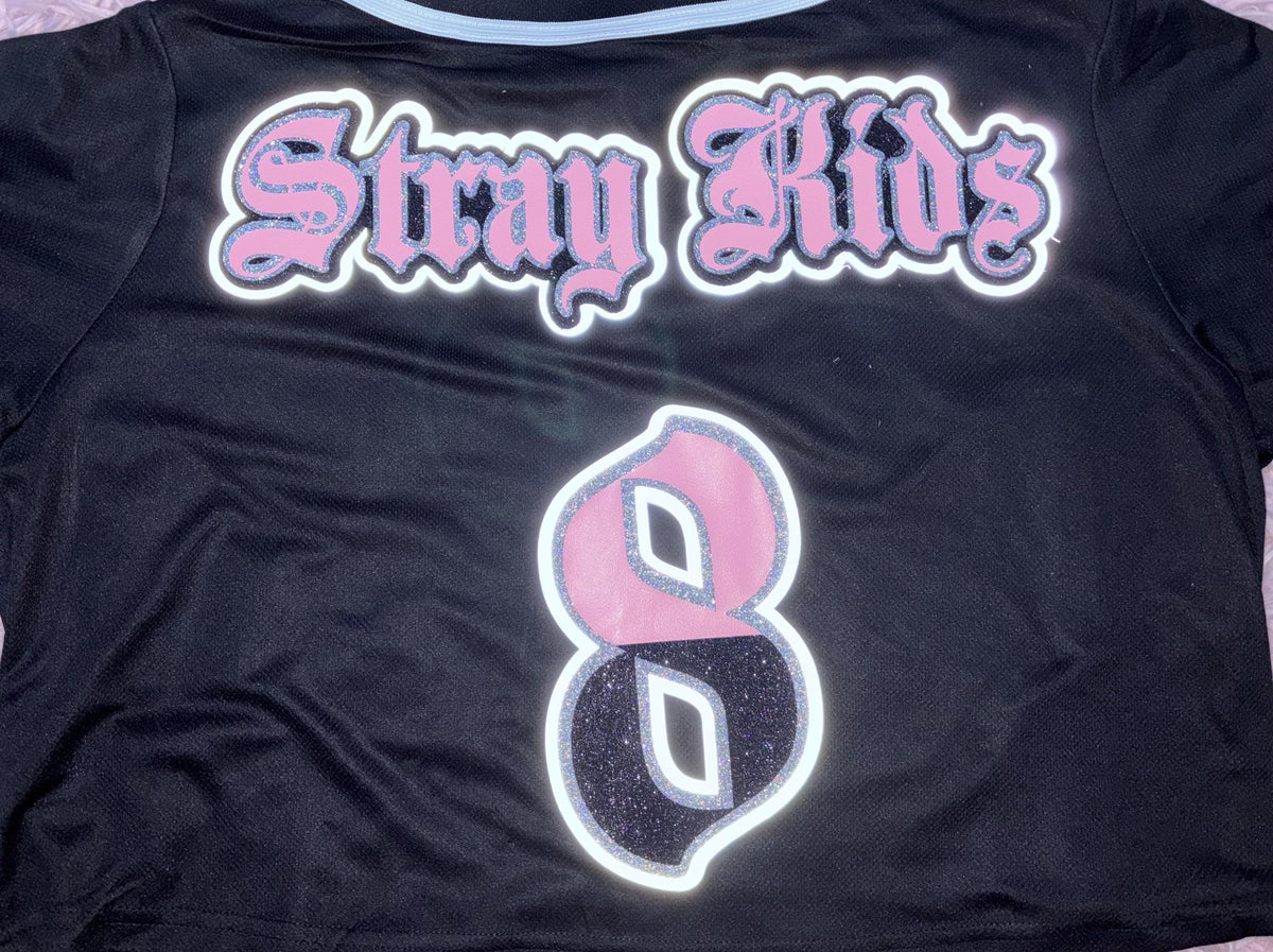 SKZOO Jersey Rhinestoned Stray Kids Inspired | K-Pop STAY Fan Made Jersey Shirt | SKZ Merch | Concert Outfit