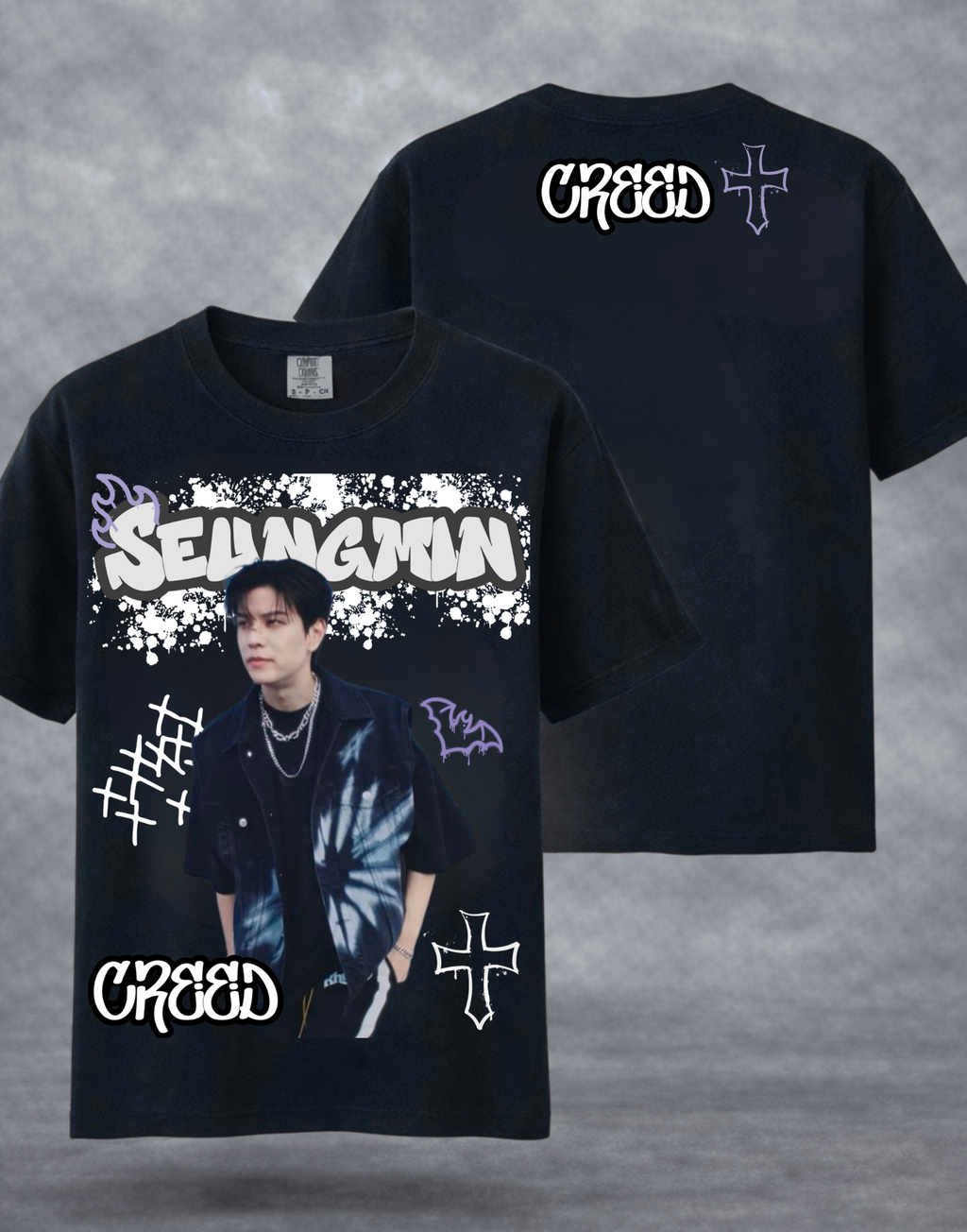 Stray Kids Inspired Seugmin Boxy Graphic Tee | K-Pop Streetwear | Y2K K-Pop Shirt | Fan Made Stray Kids Shirt | Concert Outfit