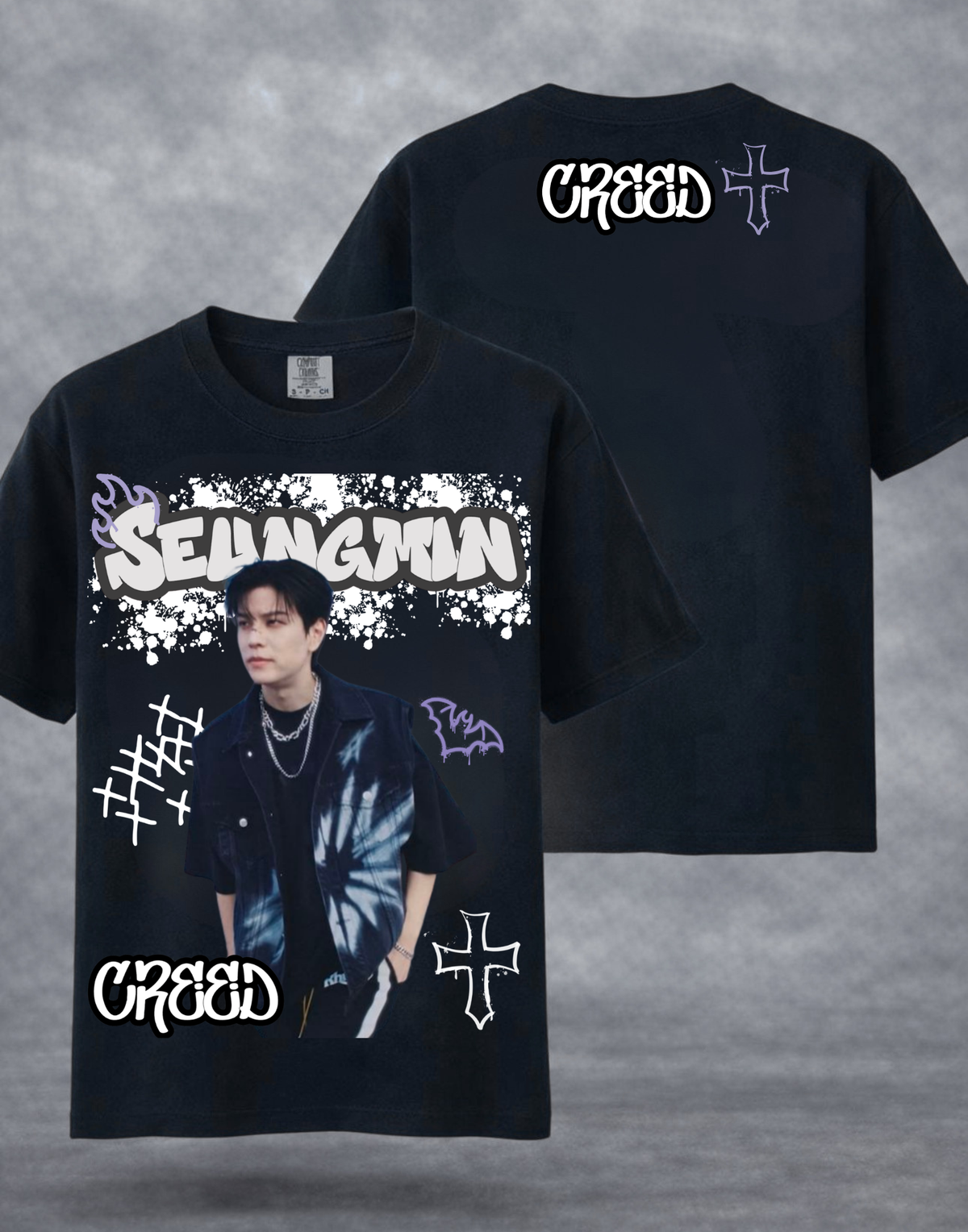 Stray Kids Inspired Seugmin Boxy Graphic Tee | K-Pop Streetwear | Y2K K-Pop Shirt | Fan Made Stray Kids Shirt | Concert Outfit