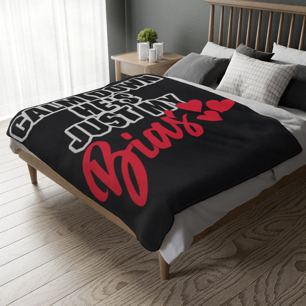 “Calm Down He’s Just My Bias” K-Pop Fan Blanket