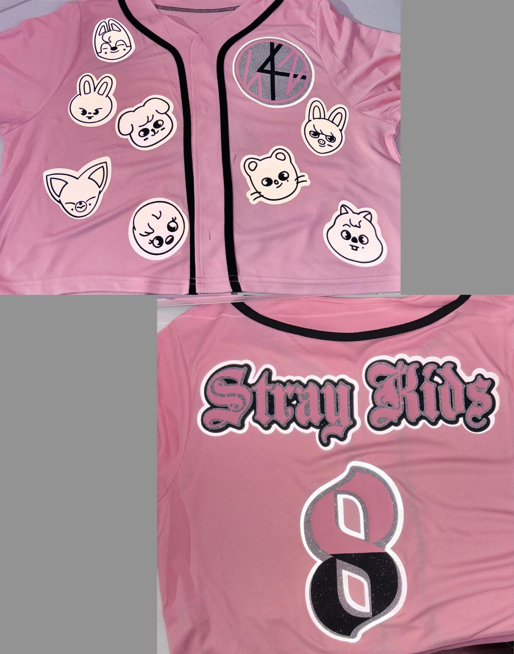 SKZOO Jersey Rhinestoned Stray Kids Inspired | K-Pop STAY Fan Made Jersey Shirt | SKZ Merch | Concert Outfit