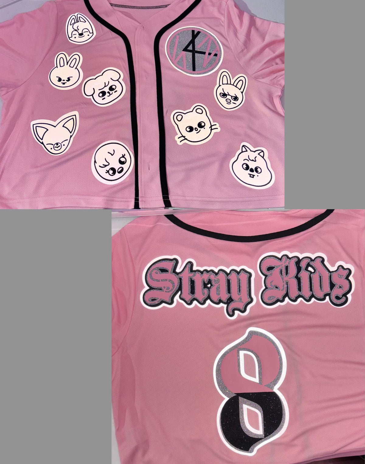 SKZOO Jersey Rhinestoned Stray Kids Inspired | K-Pop STAY Fan Made Jersey Shirt | SKZ Merch | Concert Outfit