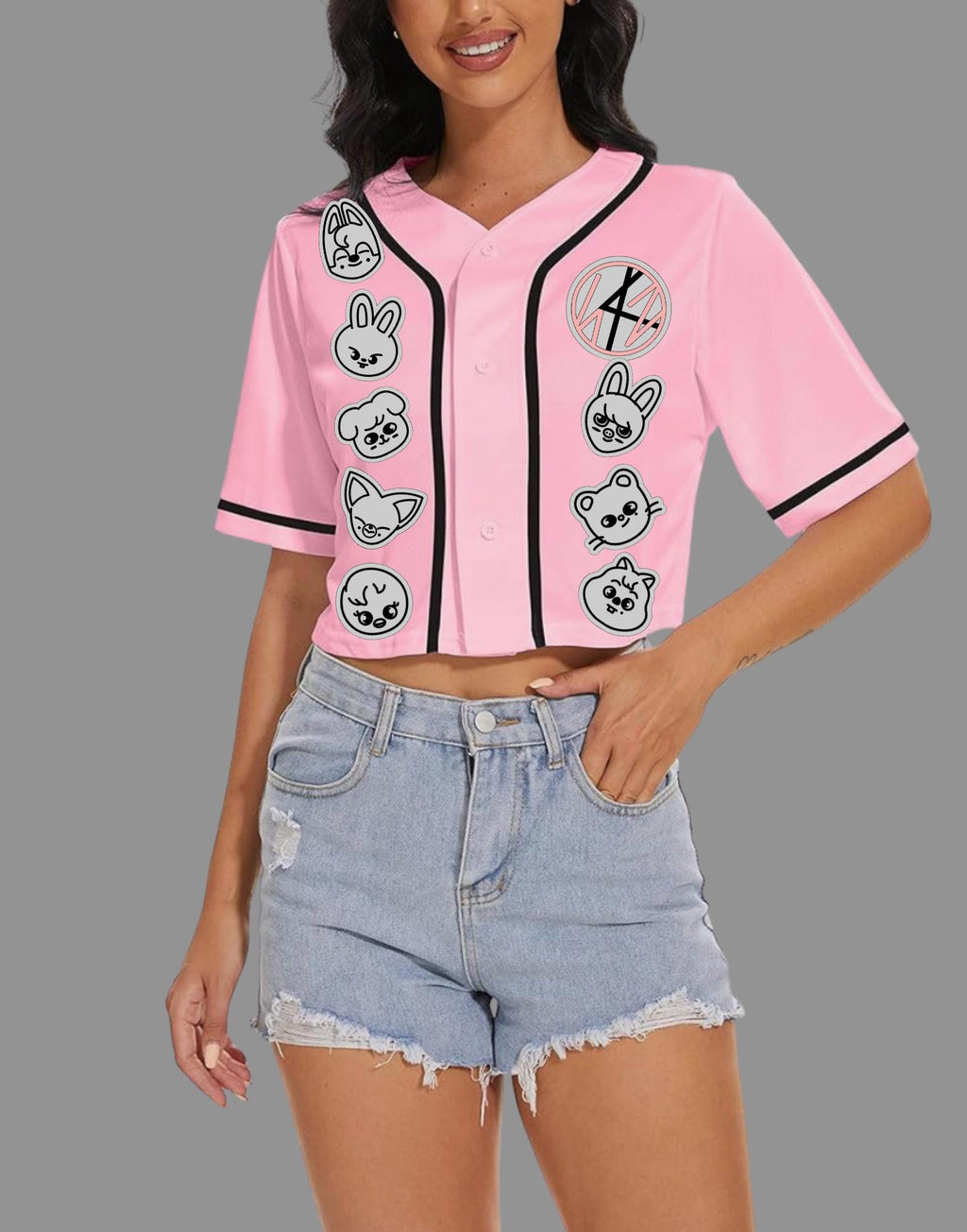 SKZOO Jersey Rhinestoned Stray Kids Inspired | K-Pop STAY Fan Made Jersey Shirt | SKZ Merch | Concert Outfit