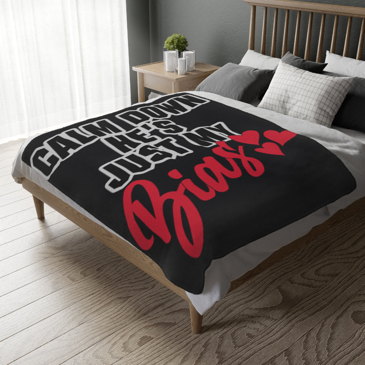 “Calm Down He’s Just My Bias” K-Pop Fan Blanket