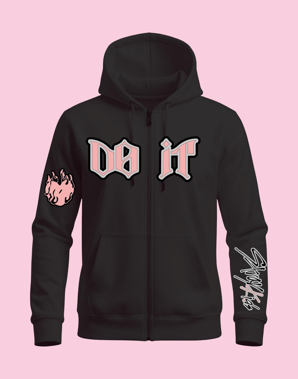 Stray Kids Rhinestone Zip Up Hoodie | DO IT Inspired K-Pop Hoodie | SKZ Stay Fan Made Zip Jacket | Concert Outfit