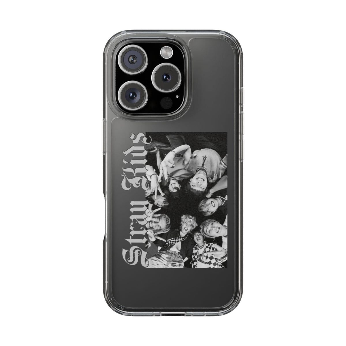 Stray Kids Kpop Clear Phone Case: Shock-Absorbing, Scratch-Resistant, Wireless Charging Compatible